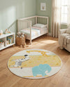 Wonder Tykes Collection Area Rug -  Wonderland Round Ivory  lifestyle 41