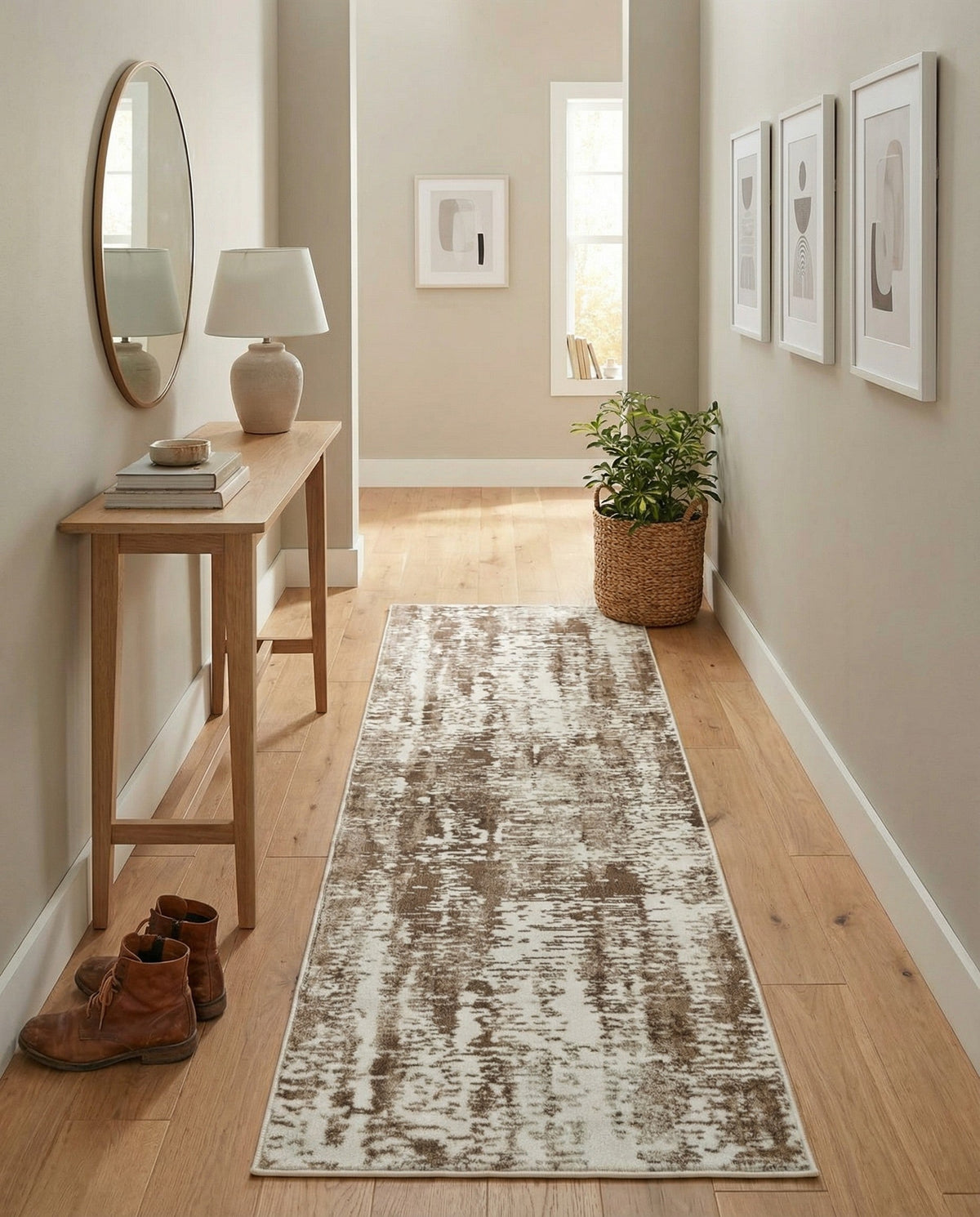 Coastal Haven Collection Area Rug -  Pelican Runner Ivory  lifestyle 131