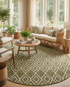 Urban Oasis Rugs Collection Area Rug -  Boulevard (Green) Oval Green  lifestyle 15