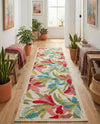Outdoor Marrakesh Collection Area Rug -  Midelt Runner Multi  lifestyle 71