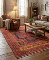 Bazaar Chic Collection Area Rug -  Taroudant Rectangle Rust Red  lifestyle 5