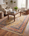 Seville Stripes Collection Area Rug - Cadiz (Yellow) Rectangle Yellow  lifestyle 32