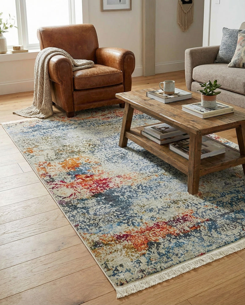 Caribbean Breeze Collection Area Rug -  Isla Rectangle Cream  lifestyle 6