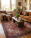 Bazaar Chic Collection Area Rug -  Essaouira Rectangle Rust Red  lifestyle 14