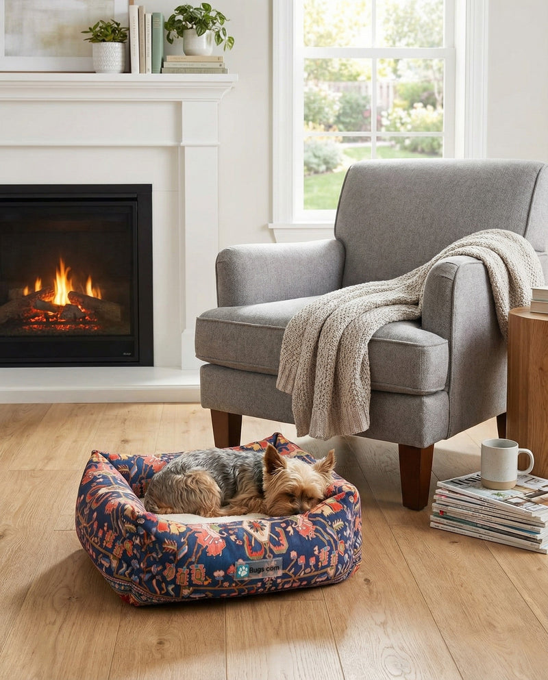 Luxury Pet Lounge Collection Pet Bed -  Den Rectangle Multi  lifestyle 4