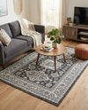 Tribal Terrace Treasures Collection Area Rug -  Incan Isle (Charcoal Gray) Rectangle Charcoal Gray  lifestyle 33