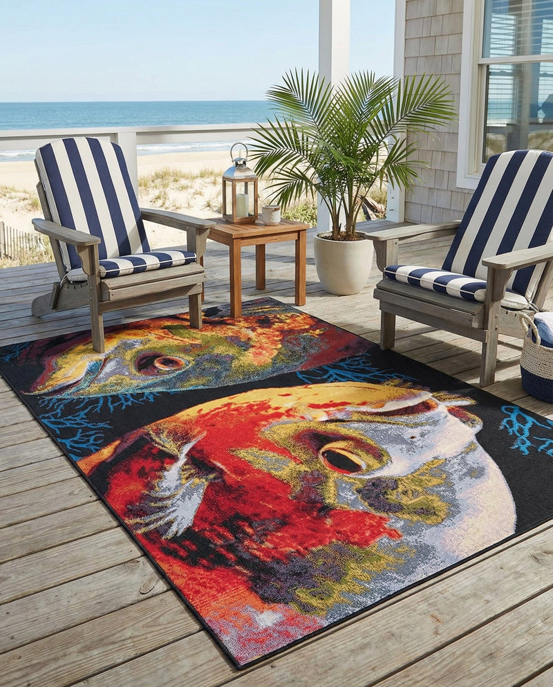 Seaside Haven Rugs Collection Area Rug -  Harbor Rectangle Multi  lifestyle 15