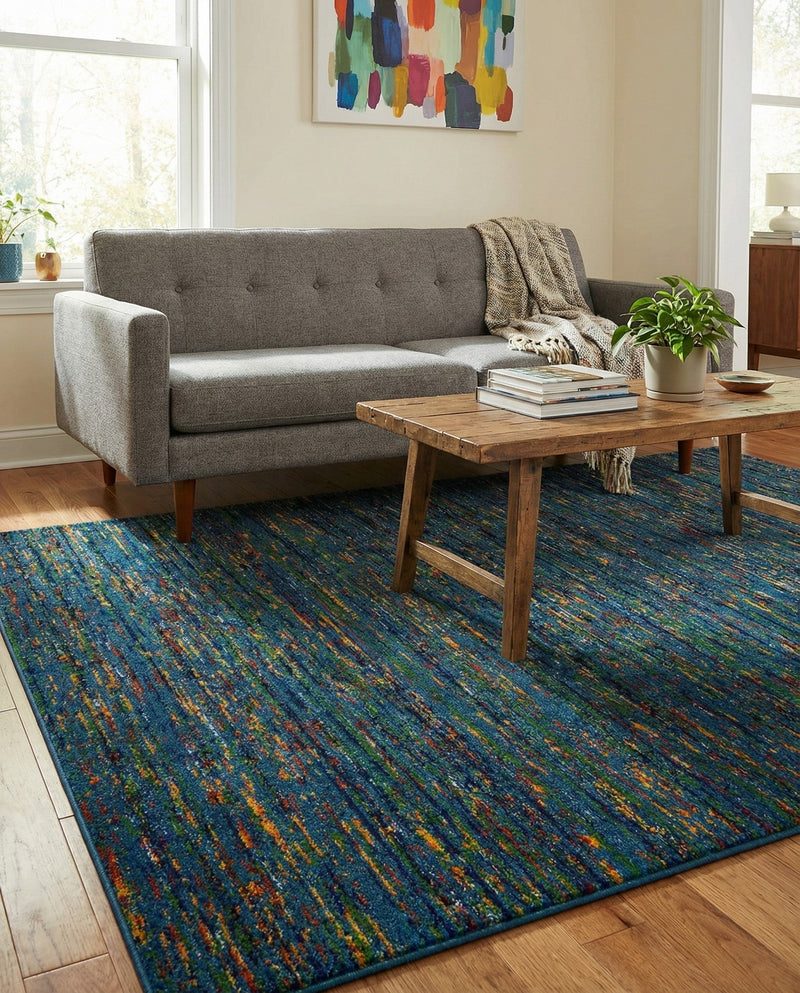 Caribbean Cove Collection Area Rug -  Lucia Rectangle Navy Blue  lifestyle 18