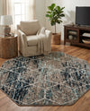 Trellis Mosaic Collection Area Rug - Arborville (Blue Multi) Octagon Blue Multi  lifestyle 52