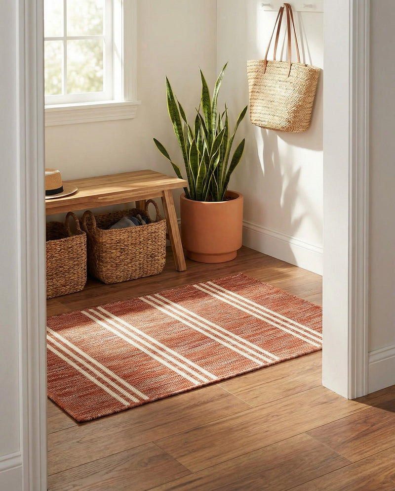 Urban Oasis Rugs Collection Area Rug -  District (Rust Red) Rectangle Rust Red  lifestyle 24