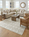 Seaside Haven Rugs Collection Area Rug - Sapphire (Gray) Square Gray  lifestyle 54