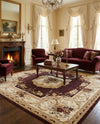 Versailles Elegance Collection Area Rug -  Louveciennes (Brown) Square Brown  lifestyle 43