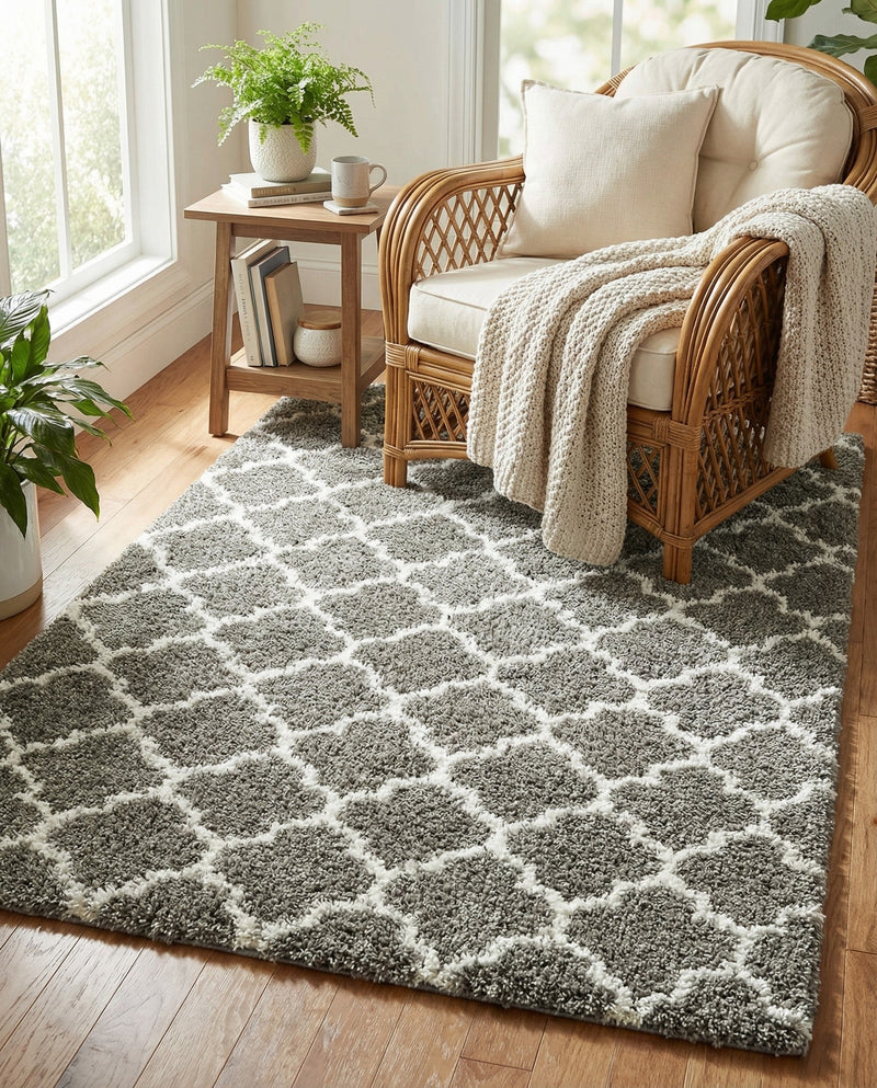 Casablanca Comfort Collection Area Rug -  Atlas Rectangle Gray  lifestyle 27