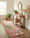 Seaside Blooms Collection Area Rug -  Kyoto Runner Coral  lifestyle 18