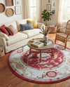 Arcadia Rugs Collection Area Rug - Eden (Red) Round Red  lifestyle 32