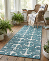 Seaside Haven Rugs Collection Area Rug - Sapphire (Teal) Runner Teal  lifestyle 36