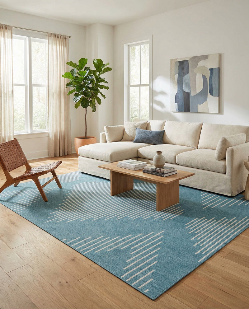 Urban Terrace Collection Area Rug -  Chelsea (Light Aqua) Rectangle Light Aqua  lifestyle 10