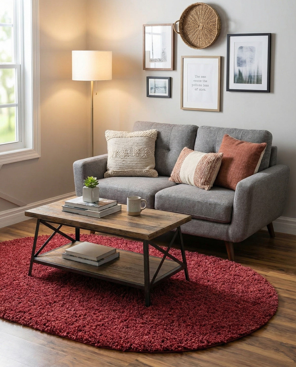 Alpine Plush Collection Area Rug -  Cortina (Poppy) Oval Poppy  lifestyle 29