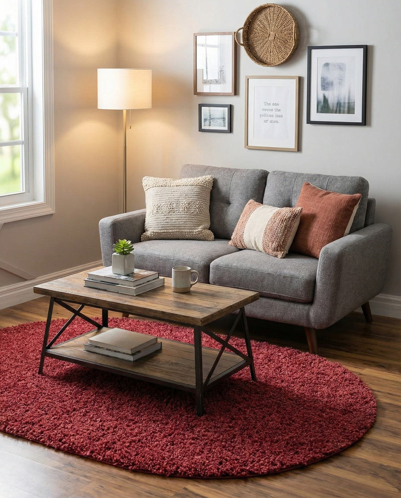 Alpine Plush Collection Area Rug -  Cortina (Poppy) Oval Poppy  lifestyle 29