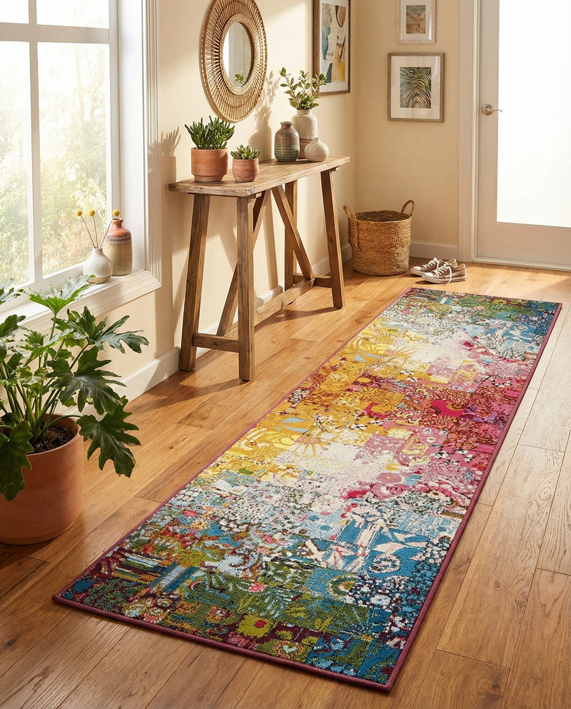 Urban Terrace Collection Area Rug -  Terrace Runner Multi  lifestyle 37