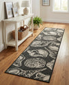 Seaside Haven Rugs Collection Area Rug -  Lighthouse (Black and White) Runner Black and White  lifestyle 37