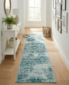 Riviera Elegance Collection Area Rug -  Monaco (Turquoise) Runner Turquoise  lifestyle 67