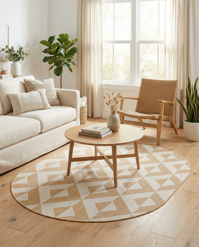 Urban Oasis Rugs Collection Area Rug -  Highrise (Beige) Oval Beige  lifestyle 19