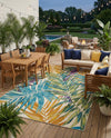 Seaside Blooms Collection Area Rug -  Arcadia Rectangle Multi  lifestyle 42