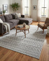 Marrakech Lattice Collection Area Rug - Medina (Gray) Rectangle Gray  lifestyle 13
