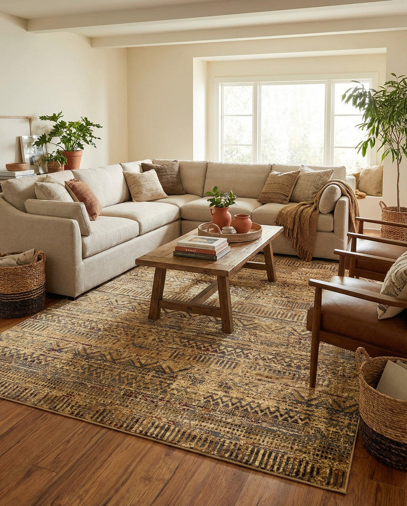 Neptune Elegance Collection Area Rug -  Nereid Rectangle Beige  lifestyle 24