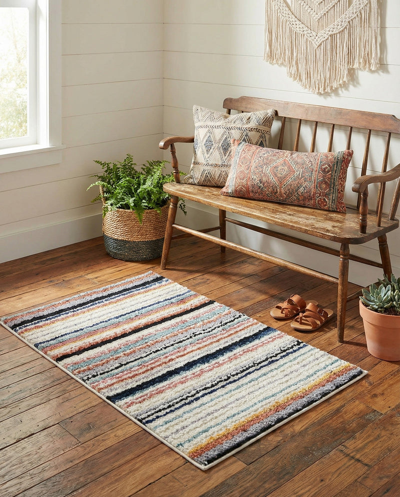 Marrakech Mosaic Collection Area Rug - Casablanca Rectangle Ivory  lifestyle 21