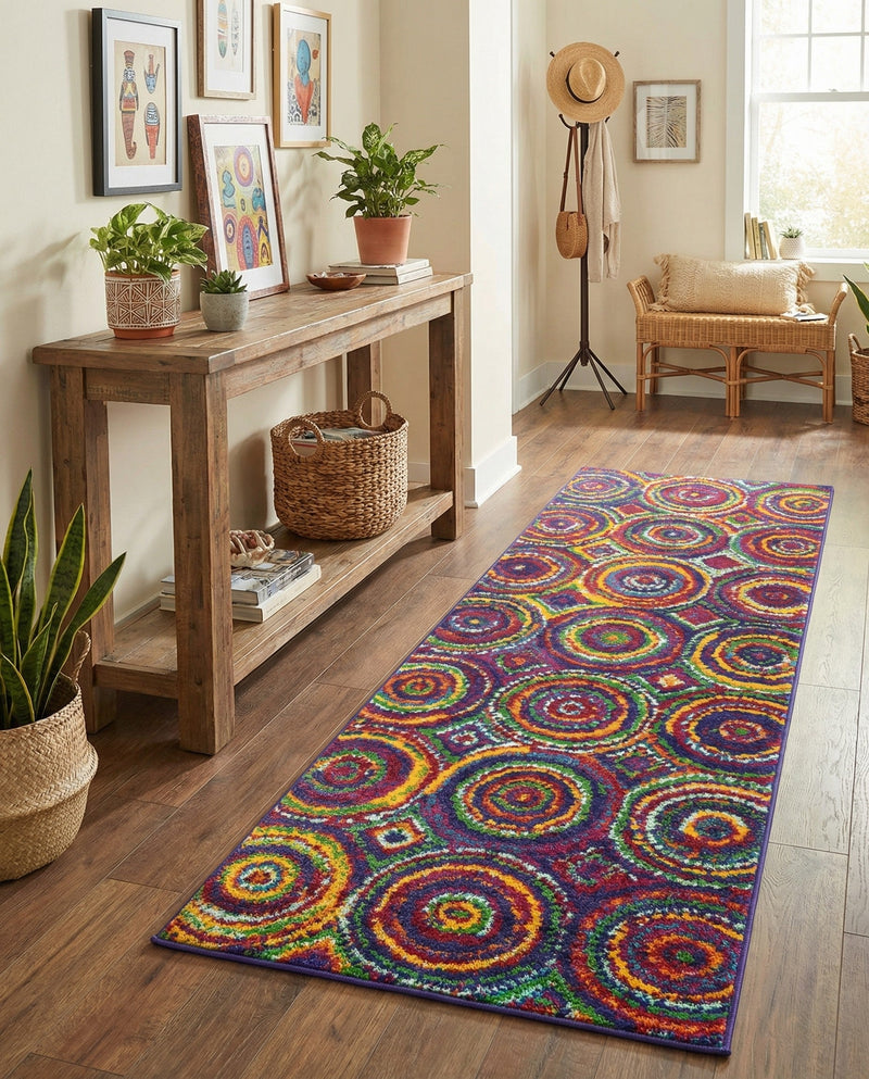 Caribbean Cove Collection Area Rug -  Vincent Runner Multi  lifestyle 36