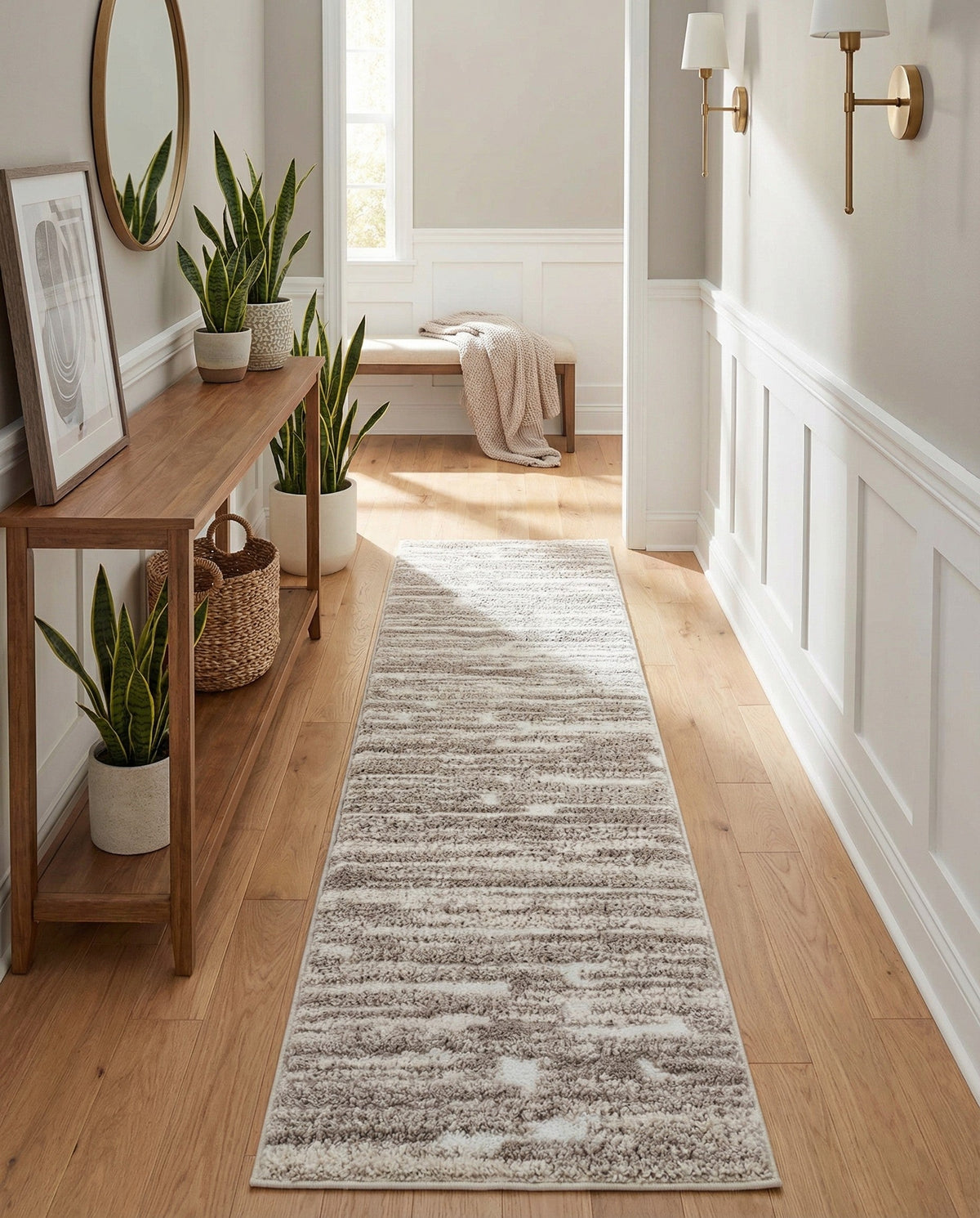 Sienna Collection Area Rug -  Rome Runner Ivory  lifestyle 163