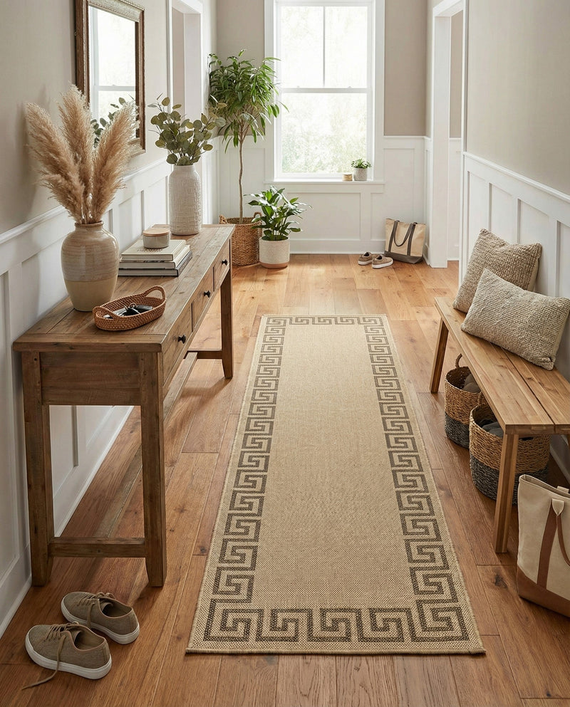 Sahara Sands Collection Area Rug -  Elephantine Runner Natural  lifestyle 52