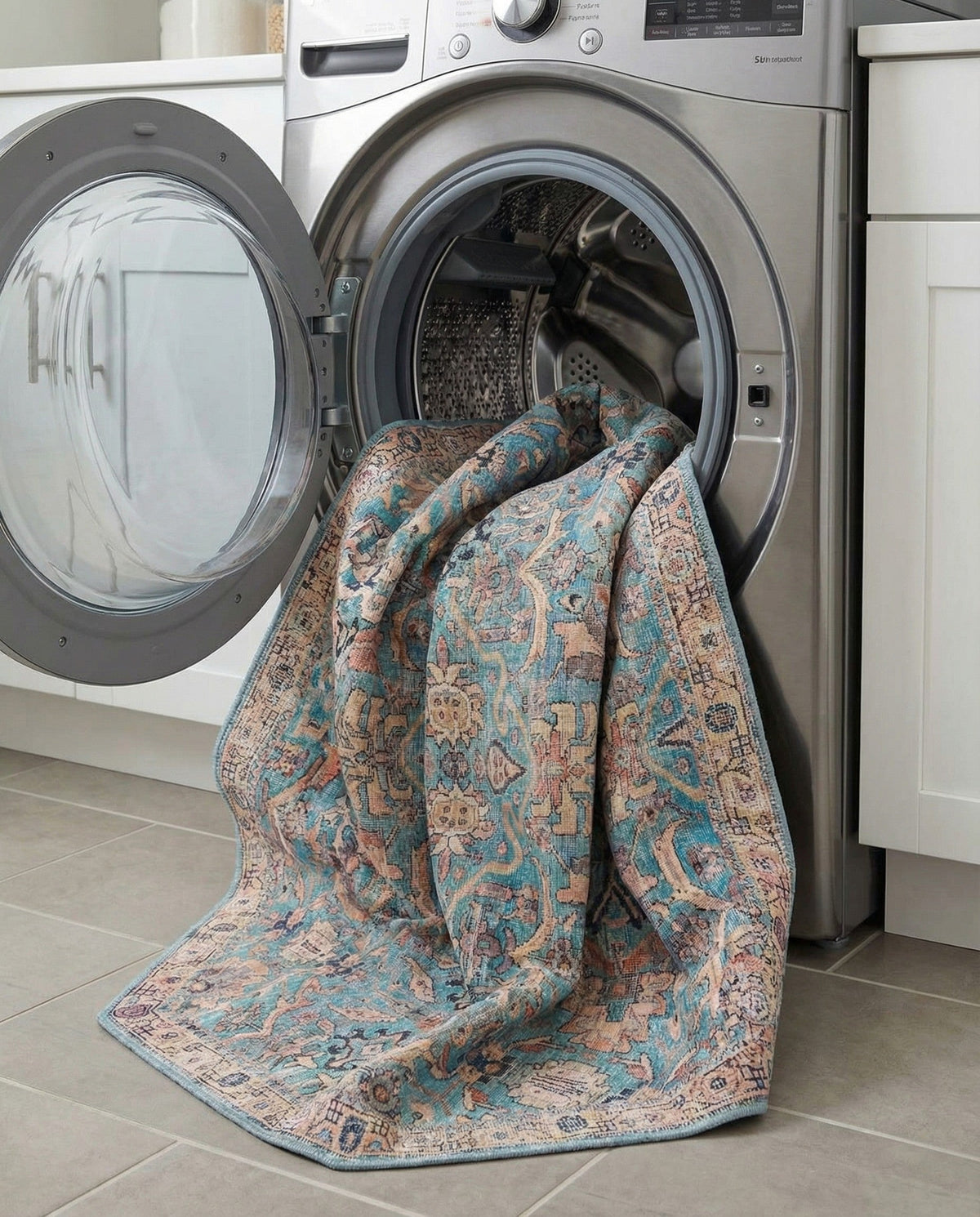 Vintage Memories Collection Area Rug -  Memories Octagon Blue  lifestyle 113