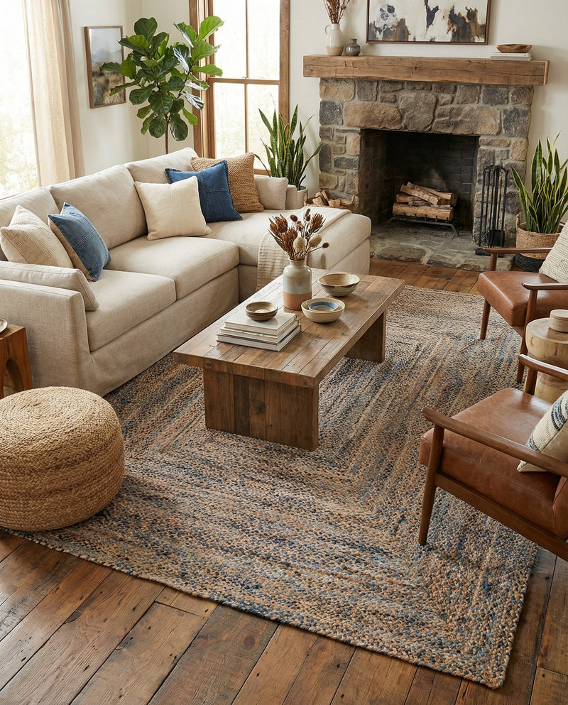 Woven Udaipur Collection Area Rug - Sahara Rectangle Natural  lifestyle 4