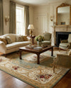 Versailles Elegance Collection Area Rug -  Louveciennes (Green) Square Green  lifestyle 43