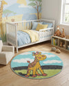 Wonder Tykes Collection Area Rug -  Frolic Round Blue  lifestyle 38