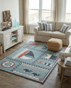 Seaside Haven Rugs Collection Area Rug -  Anchorage Rectangle Blue  lifestyle 15