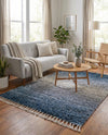 Cozy Cove Shag Collection Area Rug -  Lagoon Rectangle Blue  lifestyle 15