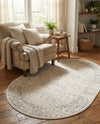 Savannah Soiree Collection Area Rug -  Everglade (White) Oval White  lifestyle 78