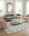Hollywood Luxe Collection Area Rug -  Beverly (White Silver) Rectangle White Silver  lifestyle 18