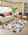 Caribbean Terrace Collection Area Rug -  StLucia Rectangle White  lifestyle 8