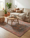 Savannah Threads Collection Area Rug -  Patagonian Rectangle Antique Blue  lifestyle 8
