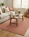 Highland Woven Jute Collection Area Rug - Glenmore (Rust Red) Rectangle Rust Red  lifestyle 7