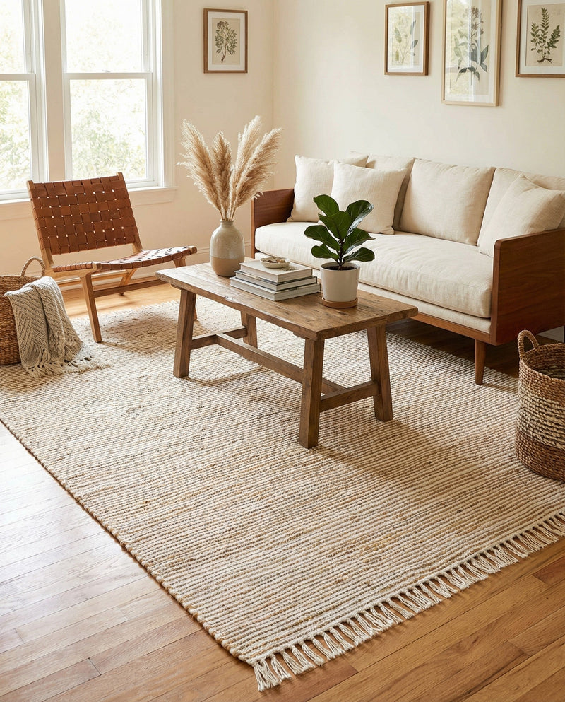 Osian Looms Collection Area Rug - Capri Rectangle Natural  lifestyle 42