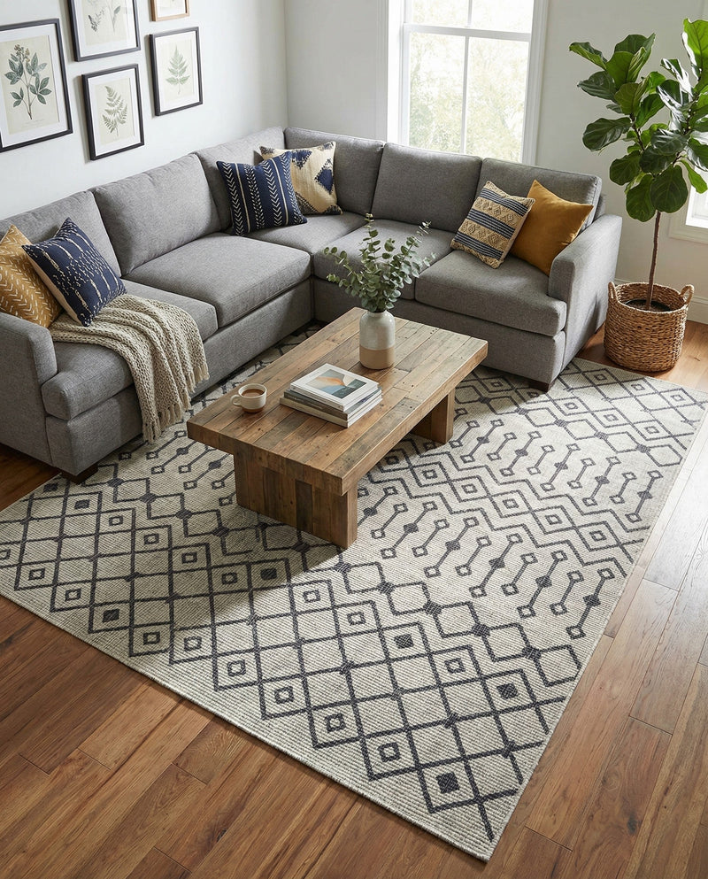 Savannah Pergola Collection Area Rug -  Pergola (Gray) Rectangle Gray  lifestyle 6