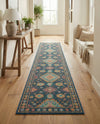 Coastal Terrace Collection Area Rug -  Dunes Runner Navy Blue  lifestyle 69