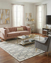 Hollywood Luxe Collection Area Rug -  Beverly (White Silver) Rectangle White Silver  lifestyle 16