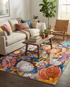 Meadow Breeze Collection Area Rug -  Daffodil Rectangle Multi  lifestyle 15